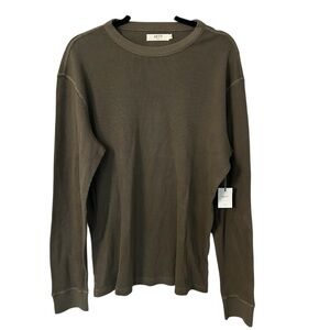 Ae77 Men’s Premium Utility Thermal Long Sleeve Shirt in Olive Moss Sz L NWT